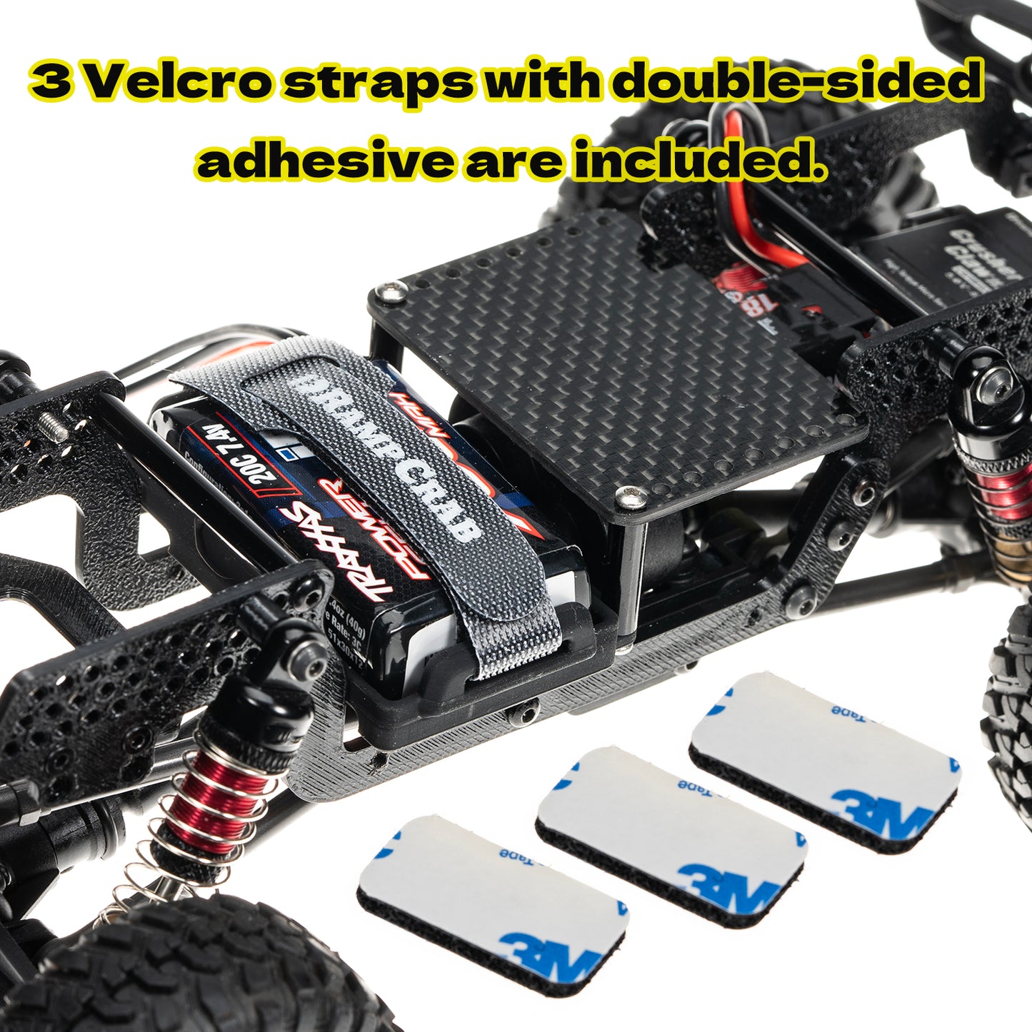 RampCrab Battery Tray & ESC Receiver Tray, Double Decker Plate for 1/18 RC Crawler TRX4M, Gold