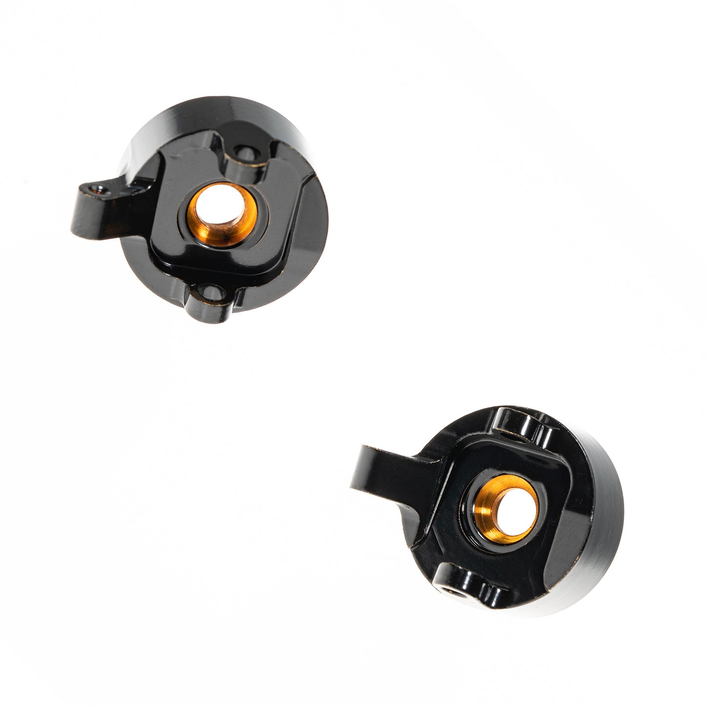 RampCrab Brass Steering Knuckles RC Counterweights for 1/24 RC Crawler Axial SCX24 AX24 Upgrades Parts, Black Coating, 28g