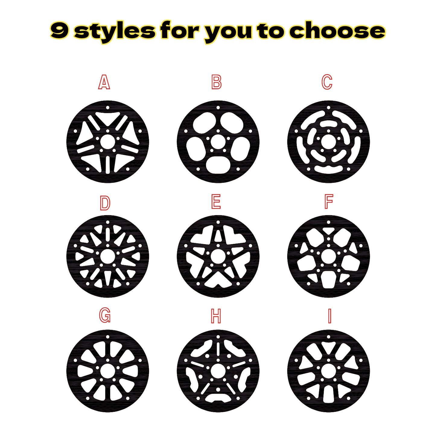 RampCrab 1.8" (46mm) Super Wheels, Carbon Fibre Beadlock Wheels, fit for SCX24, TRX4M, FCX24, CR18P, Style A