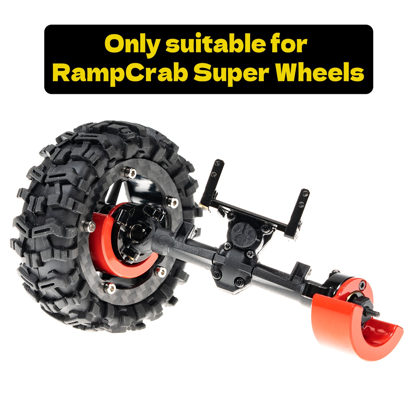 RampCrab Brass Steering Knuckles RC Counterweights for 1/24 RC Crawler Axial SCX24 AX24 Upgrades Parts, Black Coating, 70g