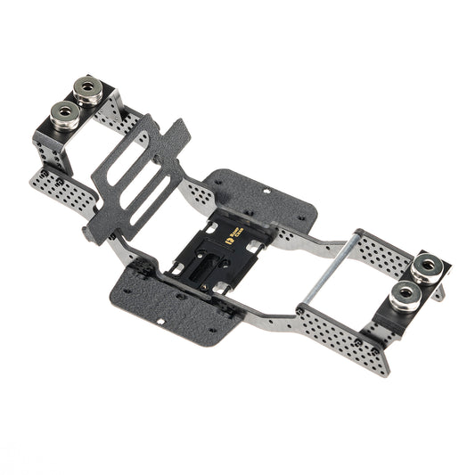 RampCrab Carbon Fiber Chassis Kit for SCX24, 7° Angled Skid, LCG Chassis Kit for Axial SCX24 C10, JLU, Bronco, Deadbolt