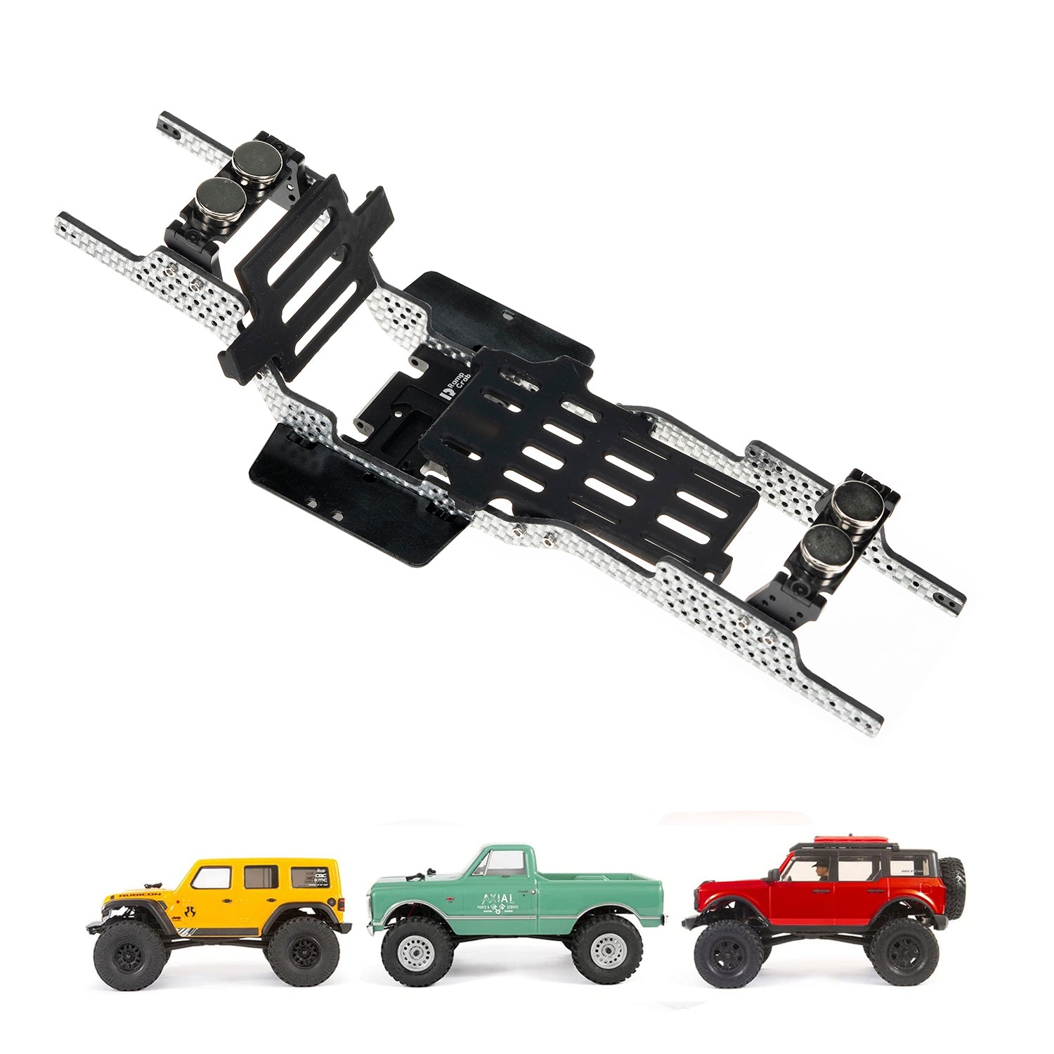 RampCrab Carbon Fiber Chassis Kit for SCX24, 7° Angled Skid, LCG