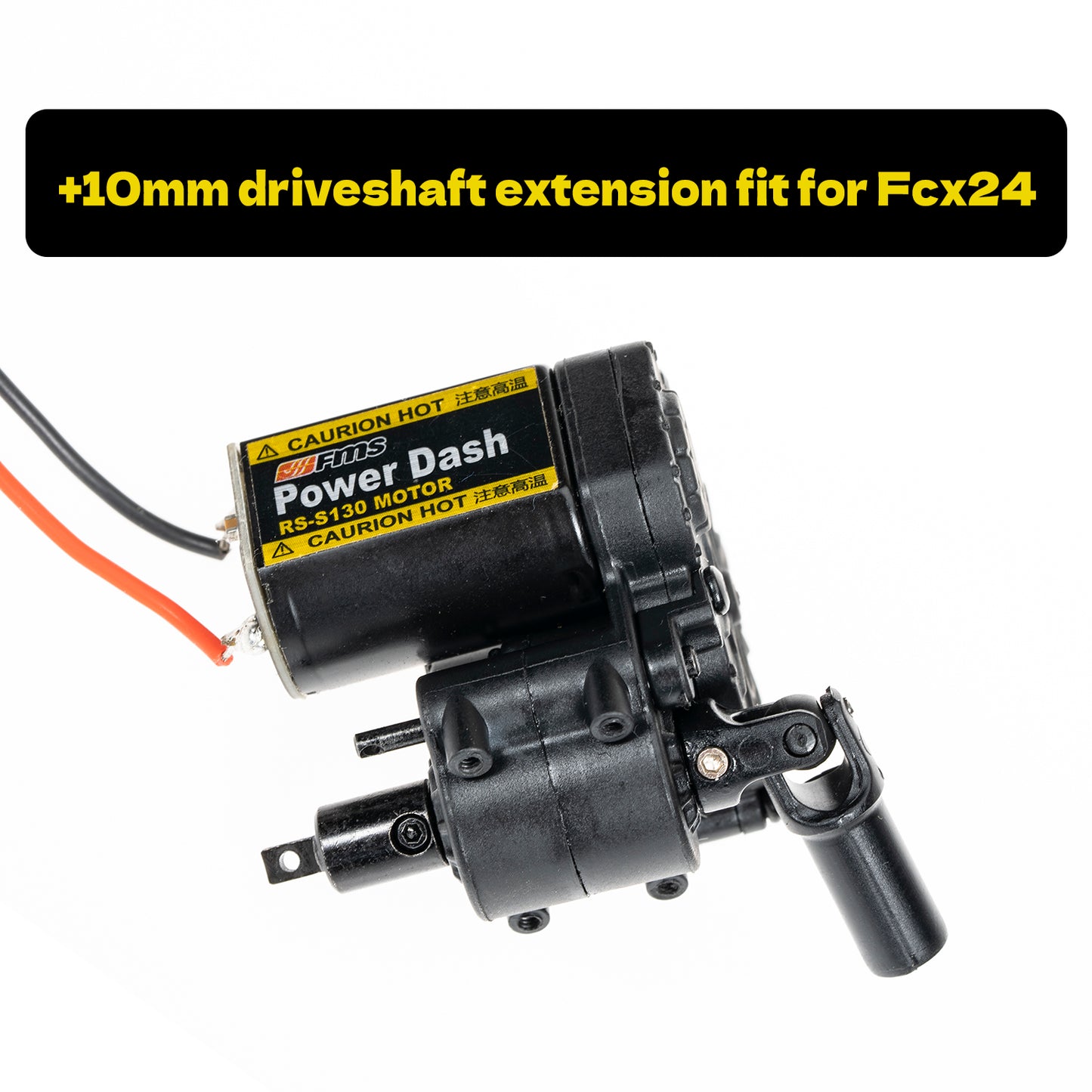 RampCrab +10mm Drive Shaft Extenders for SCX24, FCX24, 1/24 RC Crawler Car Upgrade Parts, 10 Pcs