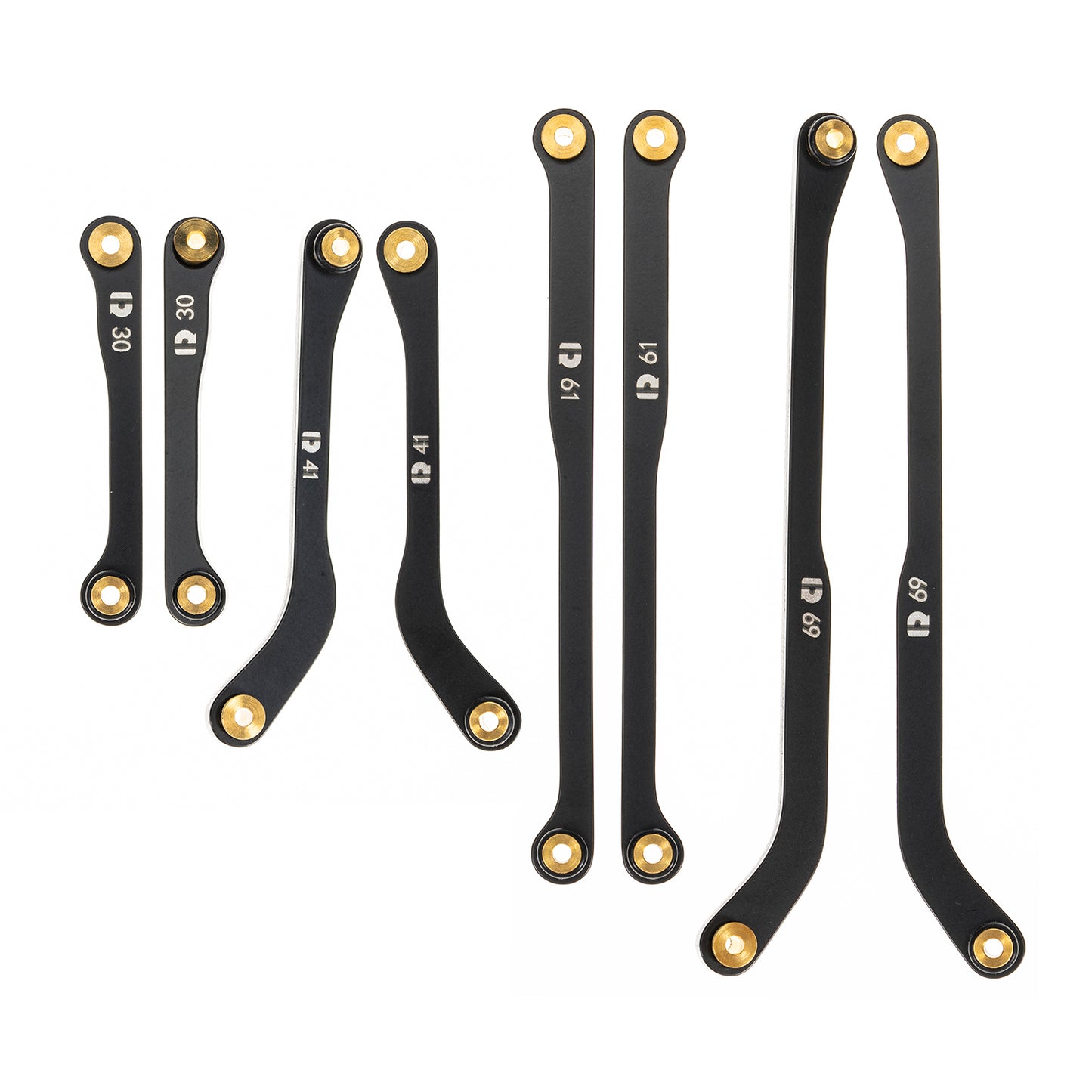 High Clearance 4 Links Set for SCX24 90081, Steel Links Set, Upgrade Parts for SCX24 Deadbolt, Betty B17, Axial 1/24 RC Crawler Car Upgrade Accessories, 8Pcs, Black