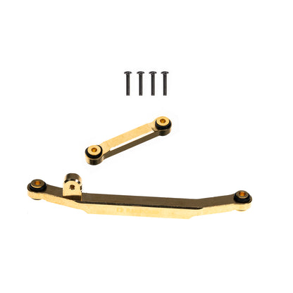 RampCrab Brass Steering Links for FCX24, Steering Rod Tie Linkages Set for FMS FCX24, Fit for 1/24 RC Crawler Car FCX24 Power Wagon Butcher, Max Smasher Big Foot Monster Truck, K5 Blazer, Black