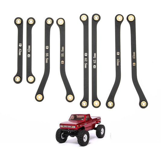RampCrab High Clearance Chassis Links for 1:18 RC Crawler Redcat Ascent-18 Upgrade, Stainless Steel Links Set，