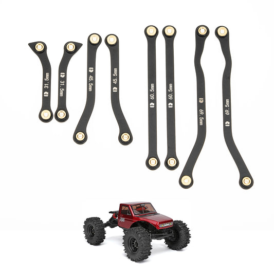 RampCrab High Clearance Chassis Links for 1:18 RC Crawler Redcat Ascent-18 APEX Upgrade, Stainless Steel Links Set，