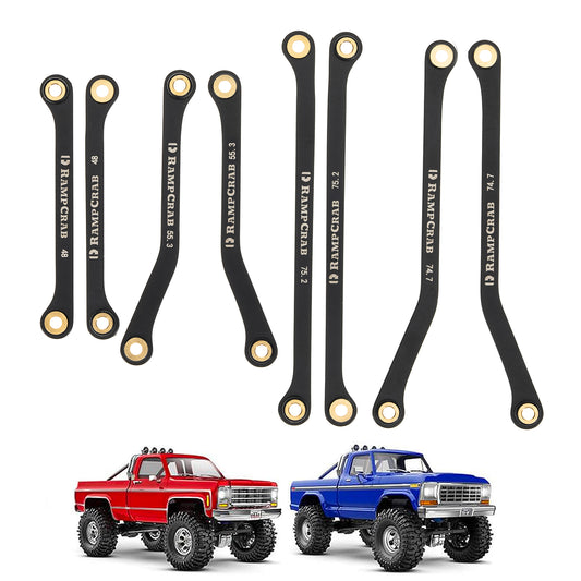 RampCrab High Clearance Links Set for TRX4M High Trail K10 F150, Stainless Steel Links Set, 44g/Set