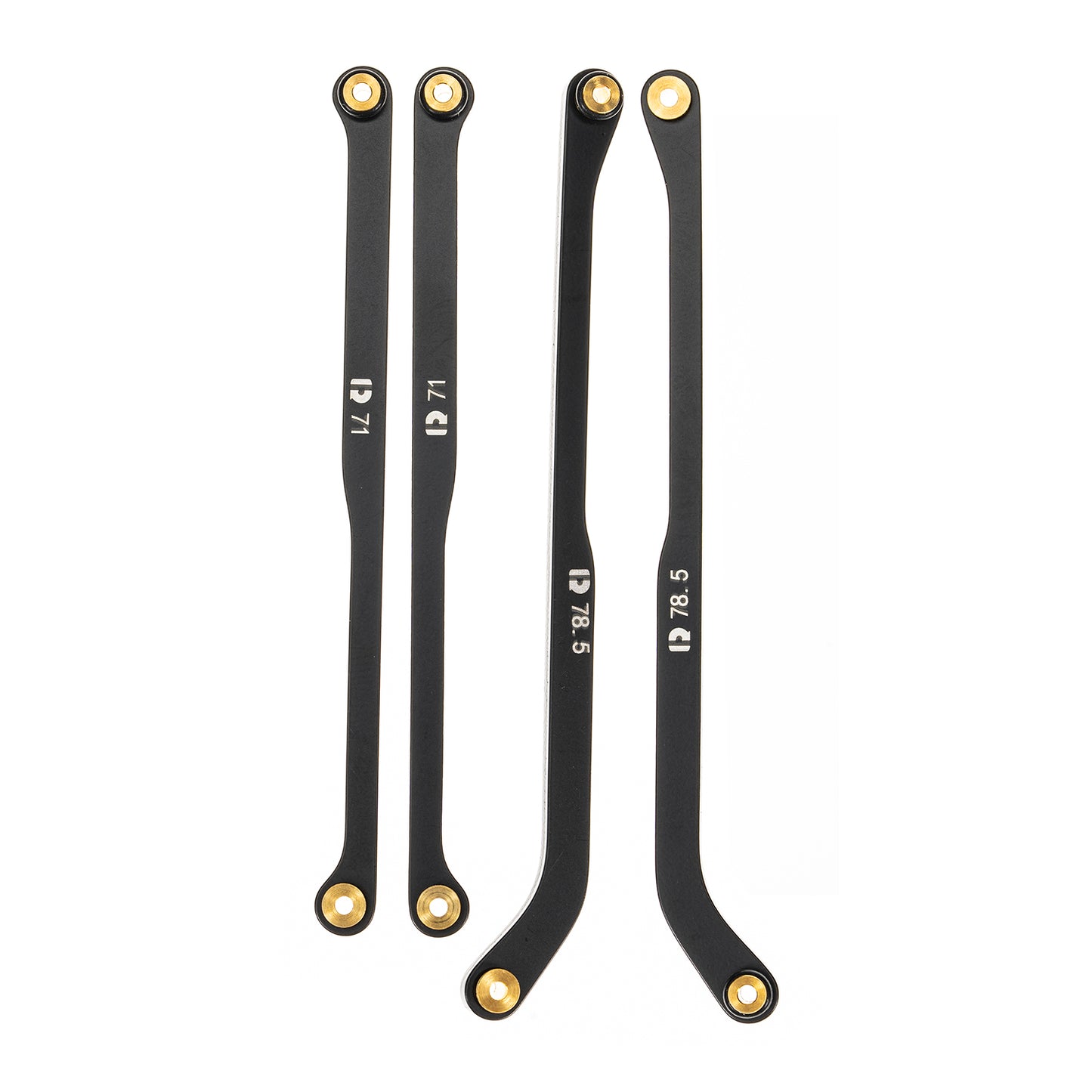 RampCrab High Clearance 4 Links Set for SCX24 Gladiator & Dodge power wagon, Steel Links Set, ONLY REAR, 4Pcs, Black
