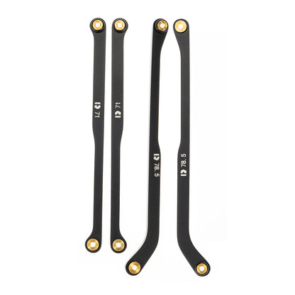 RampCrab High Clearance 4 Links Set for SCX24 Gladiator & Dodge power wagon, Steel Links Set, ONLY REAR, 4Pcs, Black