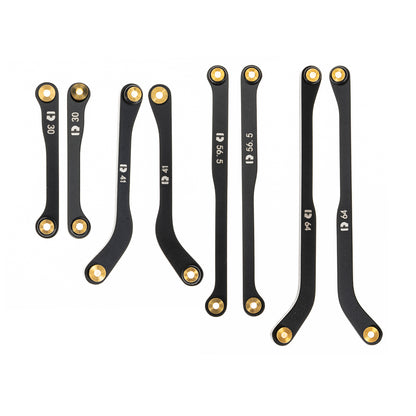 RampCrab High Clearance Links Set for SCX24 GX470, Steel Links Set, Upgrade Parts for SCX24, 1/24 RC Crawler Car Upgrade Accessories, Black