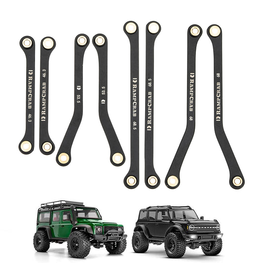 RampCrab High Clearance Links Set for TRX4M Defender and Bronco, Stainless Steel Links Set, 42g/Set