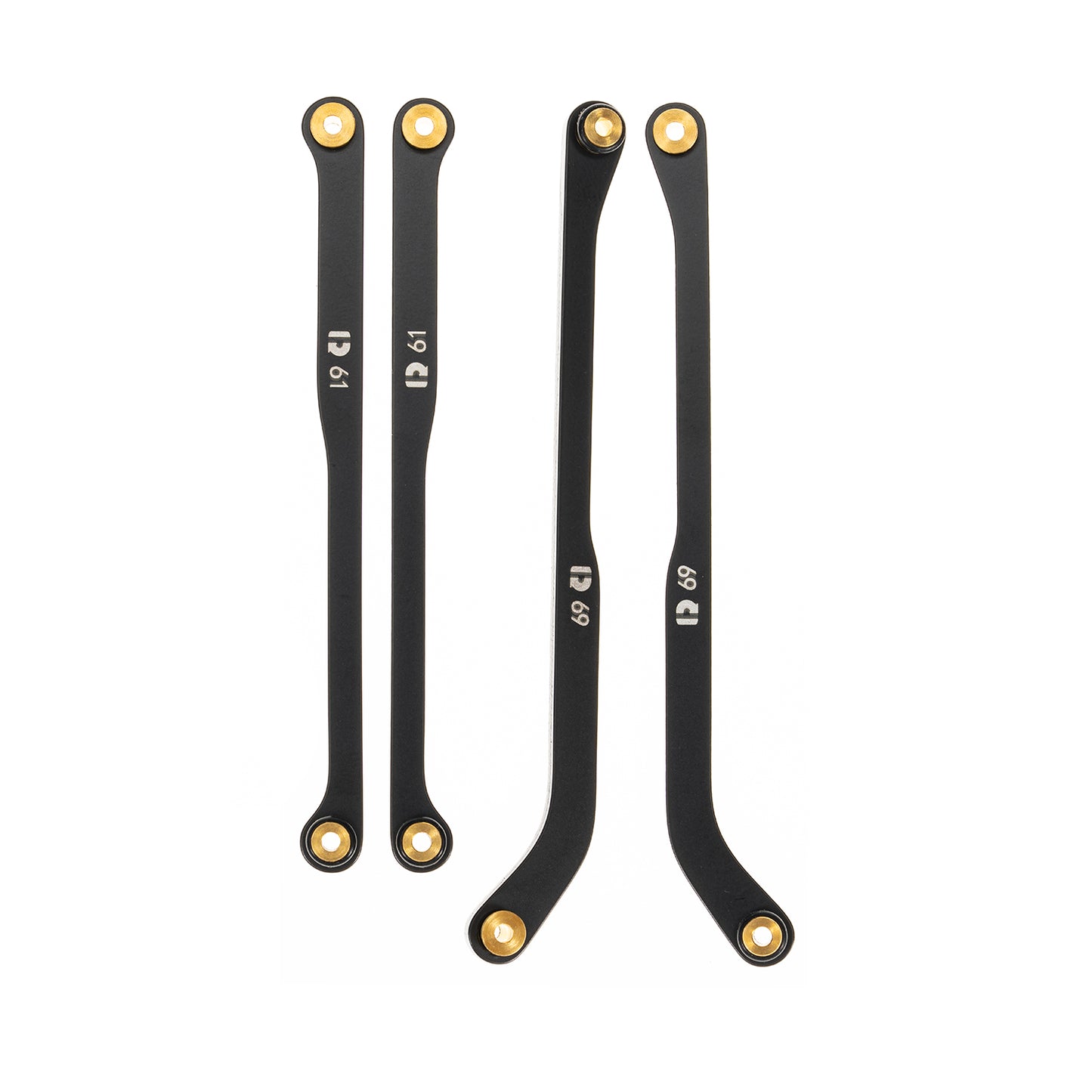 RampCrab High Clearance 4 Links Set for SCX24 Deadbolt, Steel Links Set, ONLY REAR, 4Pcs, Black