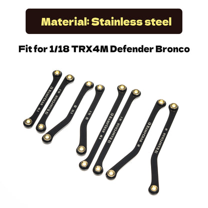 RampCrab High Clearance Links Set for TRX4M Defender and Bronco, Stainless Steel Links Set, 42g/Set