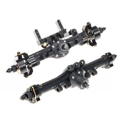 RampCrab Axles Set, +5mm Extended Complete Axles for TRX4M Upgrade 1/18 RC Crawler Car