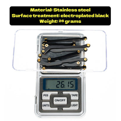 RampCrab High Clearance 4 Links Set for SCX24 C10, Steel Links Set, Upgrade Parts for SCX24 Bronco, C10, Wrangler JLU, Axial 1/24 RC Crawler Car Upgrade Accessories, 8Pcs, Black