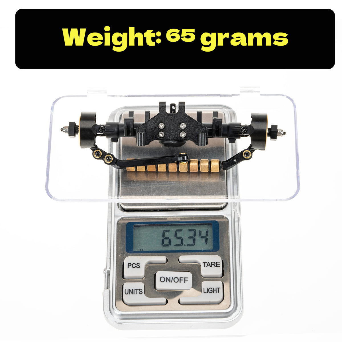 RampCrab +4mm Axles with Joint Shafts,Brass Knuckles for 1/24 SCX24 Upgrade