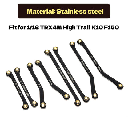RampCrab High Clearance Links Set for TRX4M High Trail K10 F150, Stainless Steel Links Set, 44g/Set