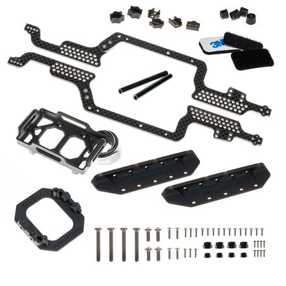 LCG Carbon Fiber Universal Chassis Frame Kit for 1/18 RC Crawler TRX4M Upgrade