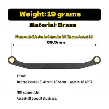 Brass Steering Links for Redcat Ascent-18 APEX, 1/18 RC Crawler Upgrade