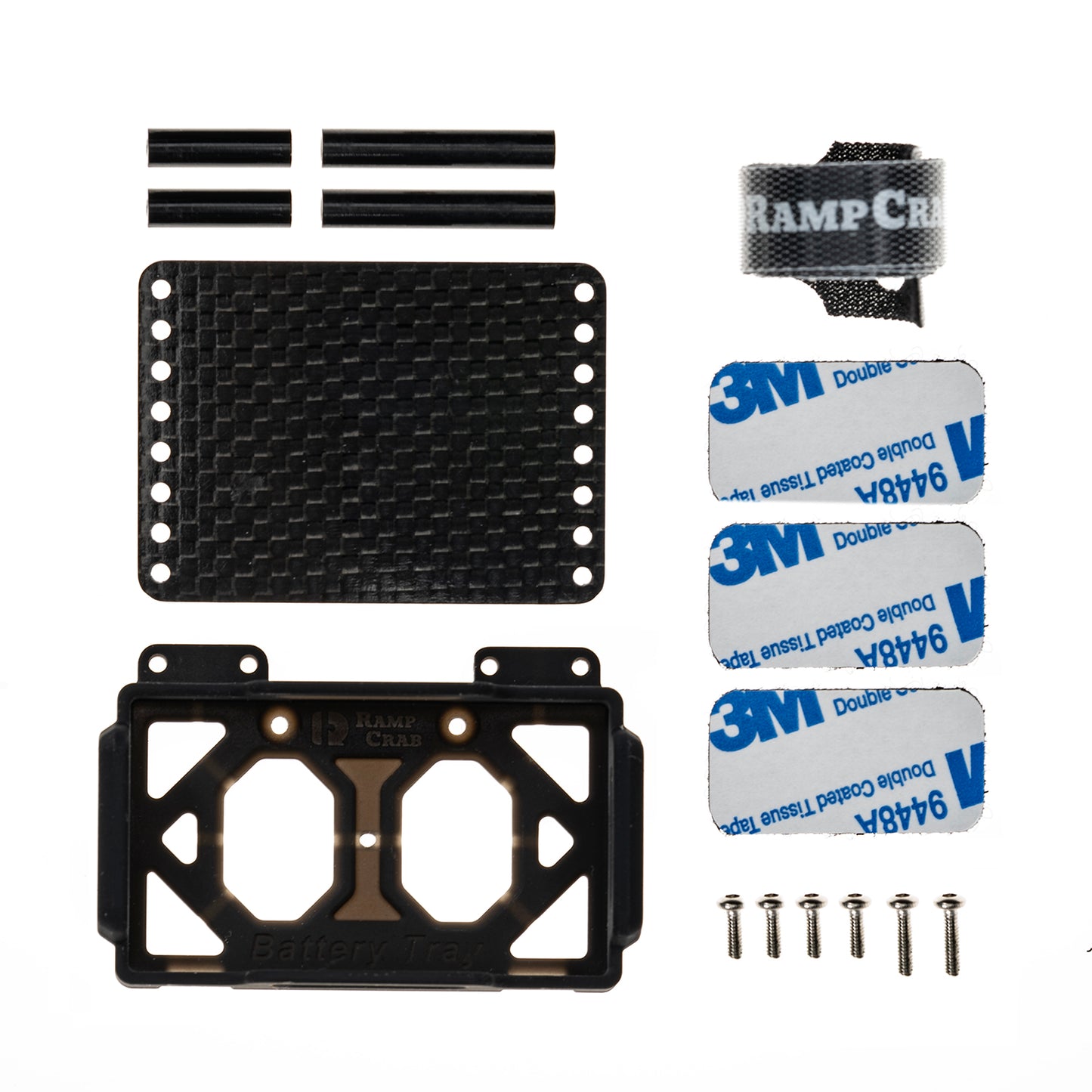 RampCrab Battery Tray & ESC Receiver Tray, Double Decker Plate for 1/18 RC Crawler TRX4M, Gold