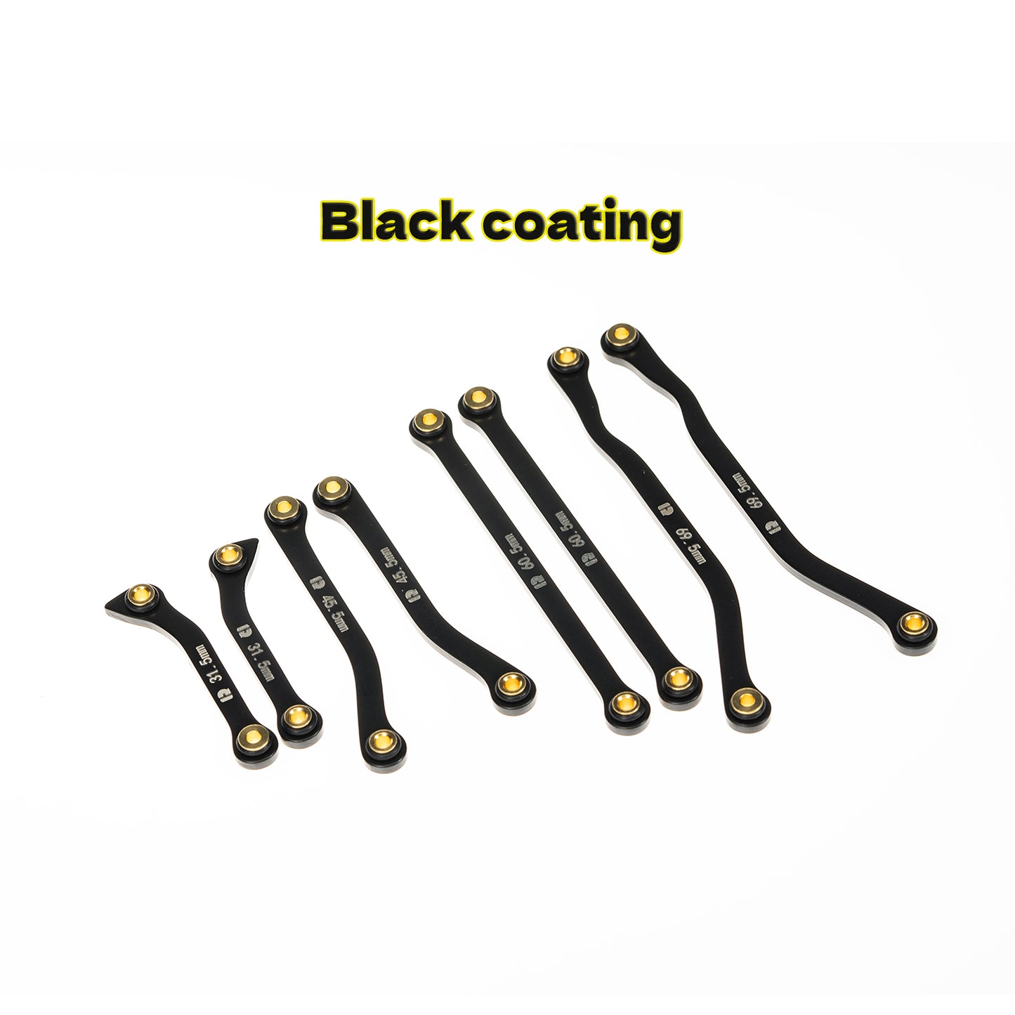 RampCrab High Clearance Chassis Links for 1:18 RC Crawler Redcat Ascent-18 APEX Upgrade, Stainless Steel Links Set，