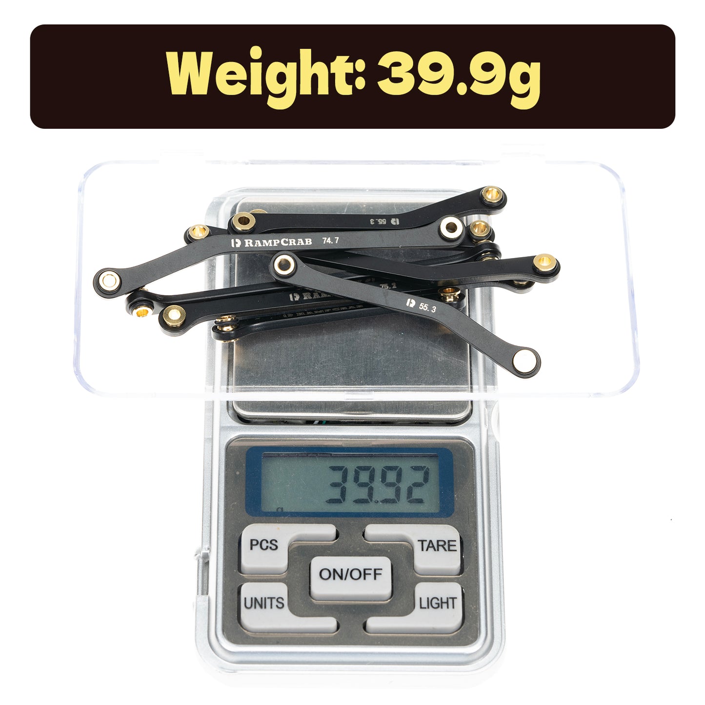 RampCrab High Clearance Links Set for TRX4M High Trail K10 F150, Stainless Steel Links Set, 44g/Set