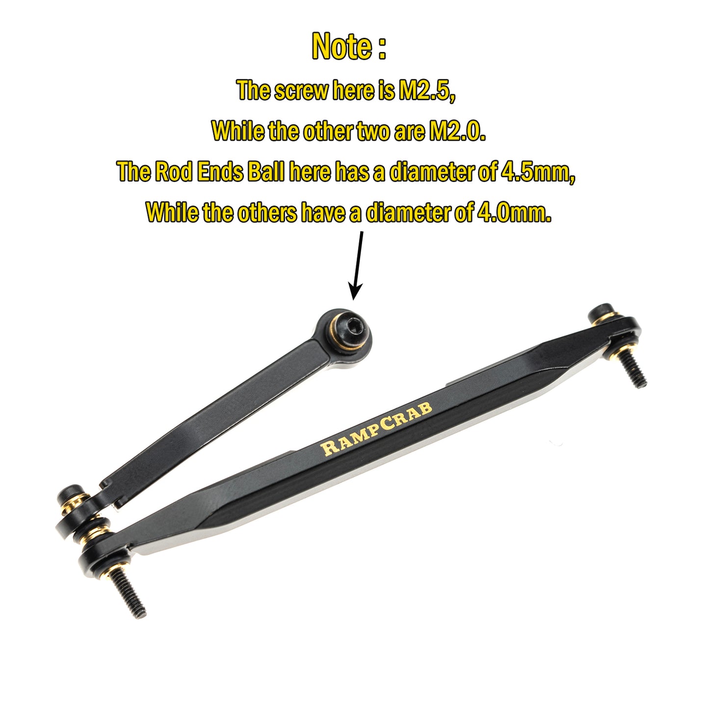 Brass Steering Links for Redcat Ascent-18 APEX, 1/18 RC Crawler Upgrade