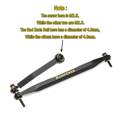 Brass Steering Links for Redcat Ascent-18 APEX, 1/18 RC Crawler Upgrade