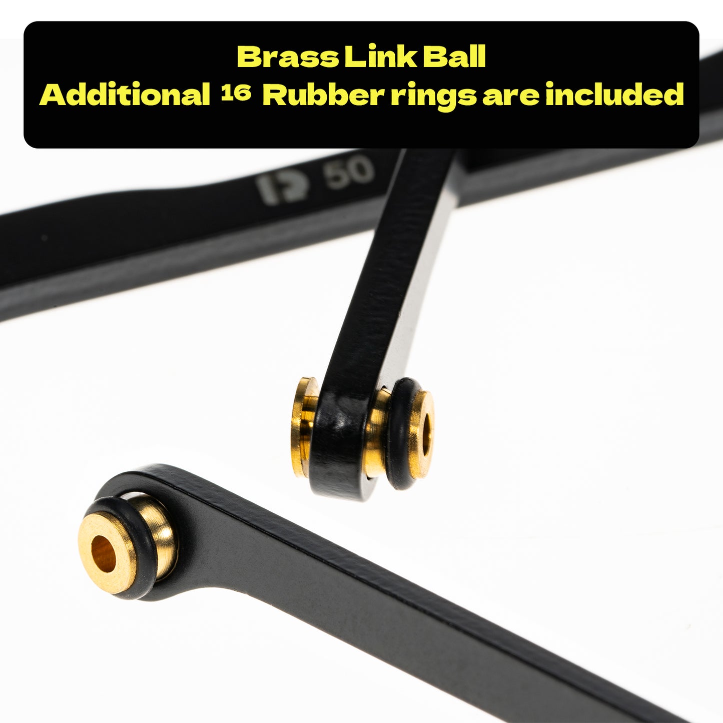 High Clearance 4 Links Set for SCX24 90081, Steel Links Set, Upgrade Parts for SCX24 Deadbolt, Betty B17, Axial 1/24 RC Crawler Car Upgrade Accessories, 8Pcs, Black