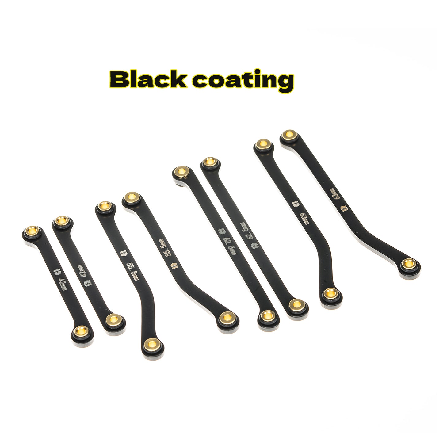 RampCrab High Clearance Chassis Links for 1:18 RC Crawler Redcat Ascent-18 Upgrade, Stainless Steel Links Set，
