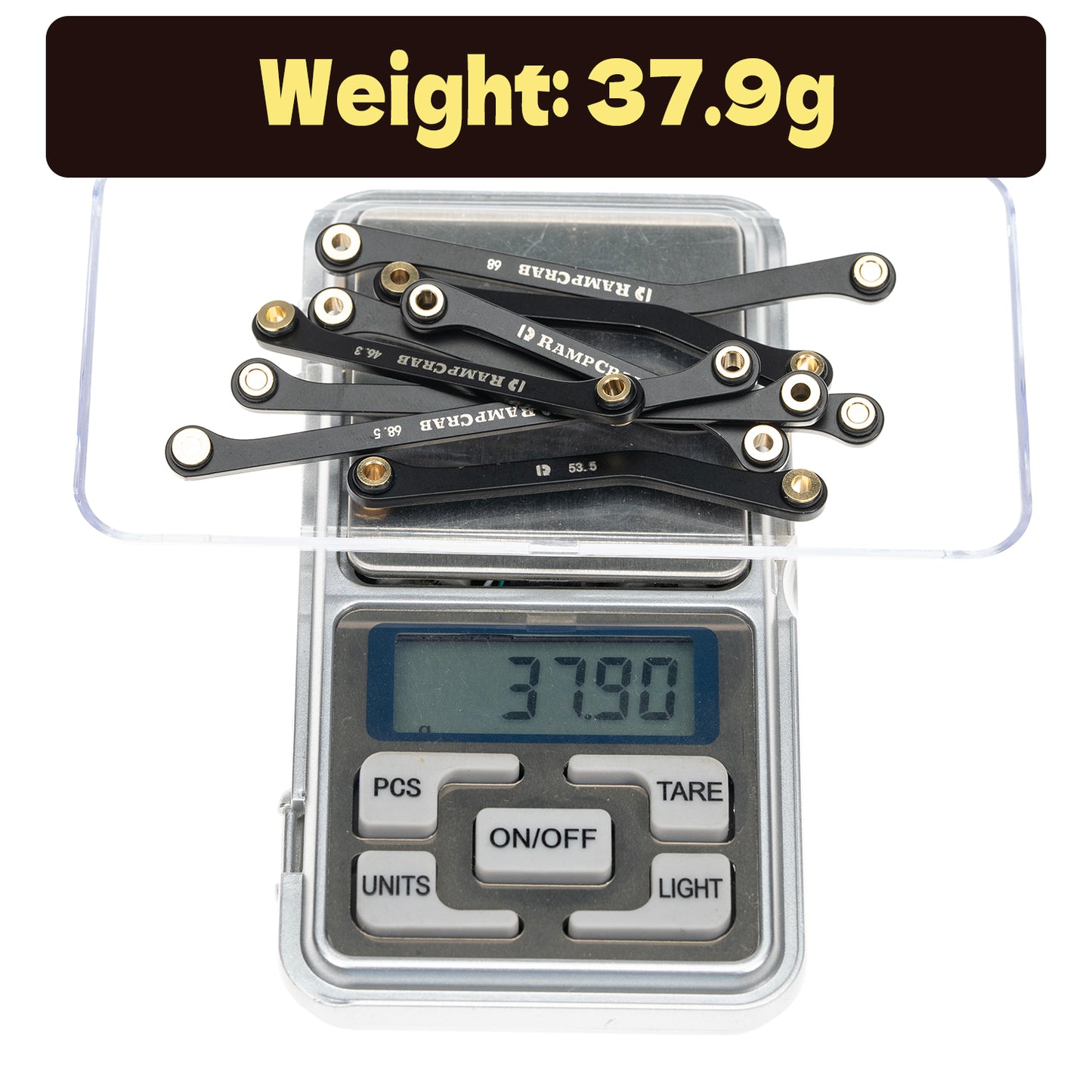 RampCrab High Clearance Links Set for TRX4M Defender and Bronco, Stainless Steel Links Set, 42g/Set