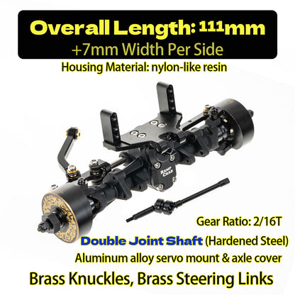+7 Axles with Double Joint Shafts,Brass Knuckles for SCX24 Upgrade, Lucky 7