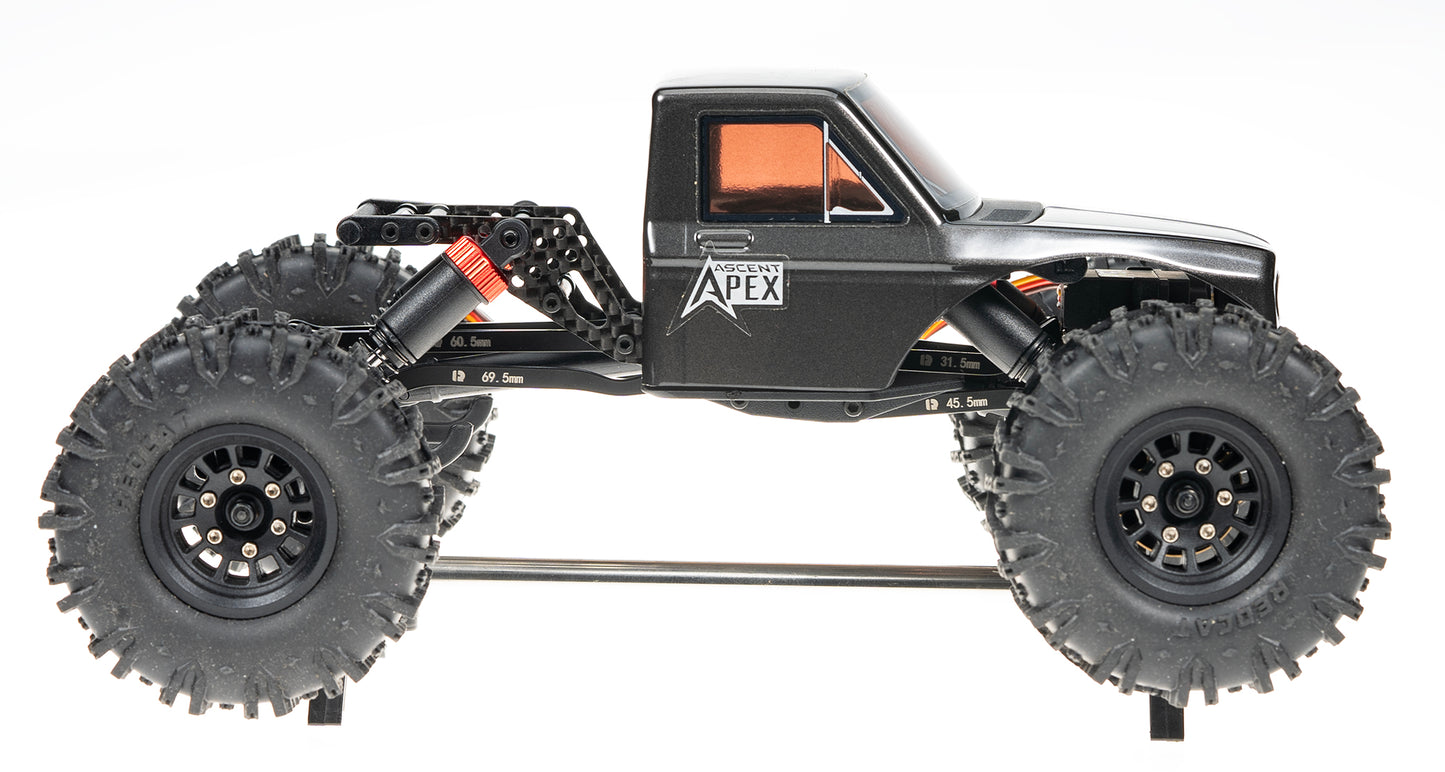 RampCrab High Clearance Chassis Links for 1:18 RC Crawler Redcat Ascent-18 APEX Upgrade, Stainless Steel Links Set，