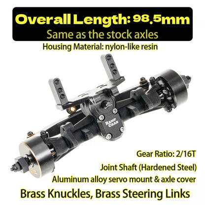 Axles with Joint Shafts & Brass Knuckles for 1/24 SCX24 Upgrade