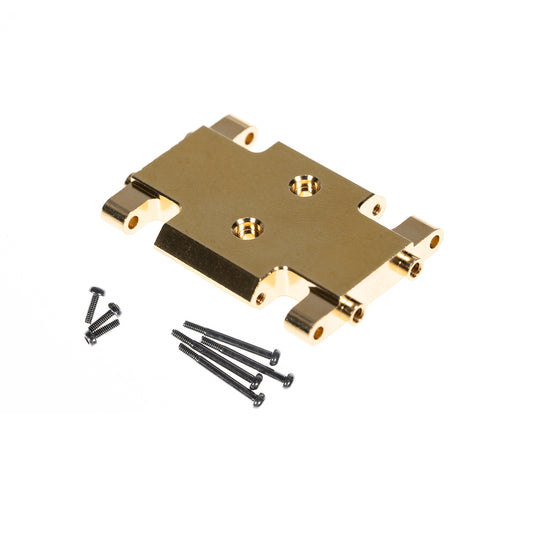 Skid Plate Transmission Mount for AX24,Brass Mount for AX24 XC-1, 21 Grams, Upgrades Parts for 1/24 RC Crawler Car