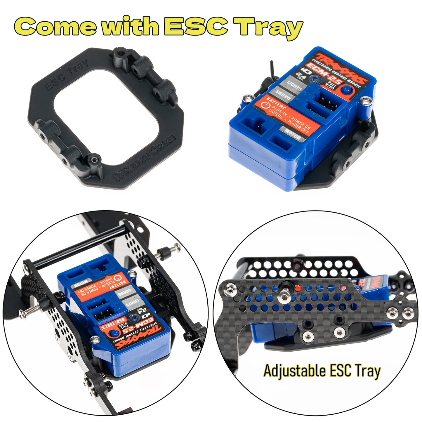 LCG Carbon Fiber Universal Chassis Frame Kit for 1/18 RC Crawler TRX4M Upgrade
