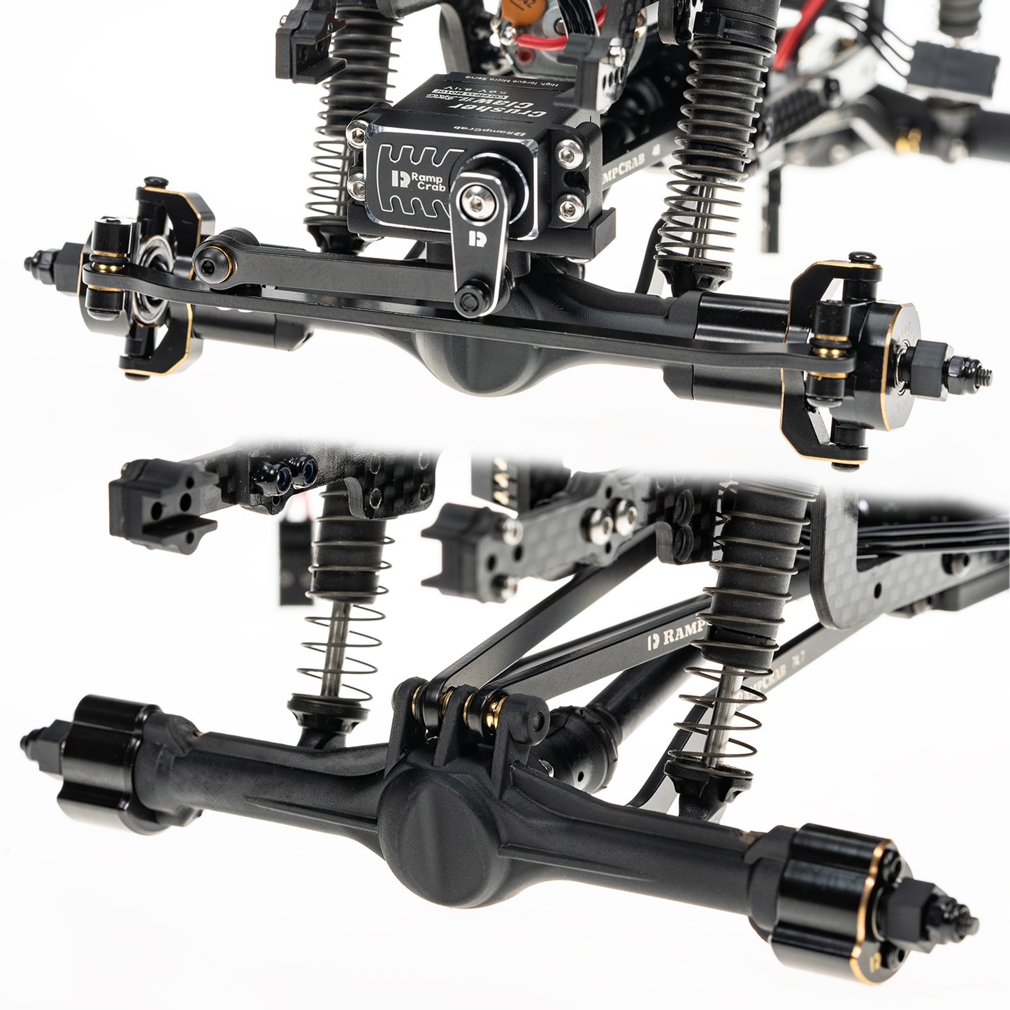 Front & Rear Axles Set, +11mm Extended Complete Axles for TRX4M Upgrade 1/18 RC Crawler Car
