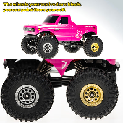 RampCrab 19mm 0.7" Resin Beadlock Wheels for 1:30 SCX30 & 1:32 Ascent-32, Brass inner clamp ring