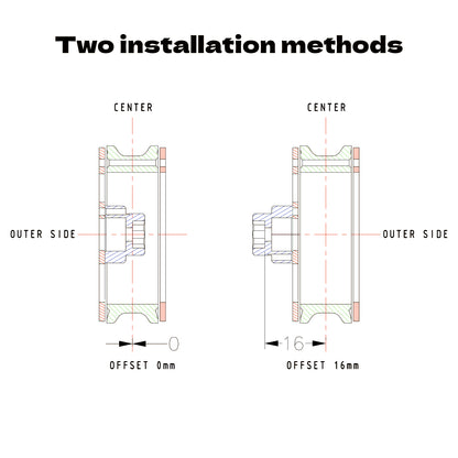 RampCrab 1.6" (40.6mm) Super Wheels, Carbon fibre Beadlock Wheel fit for SCX24 TRX4M FCX24 FCX24M CR18P 1/24 1/18 RC Crawlers Upgrade