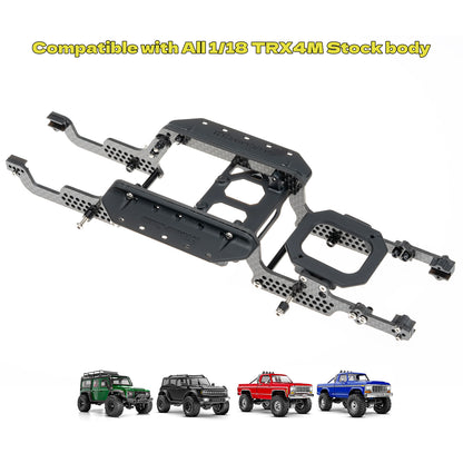 LCG Carbon Fiber Universal Chassis Frame Kit for 1/18 RC Crawler TRX4M Upgrade