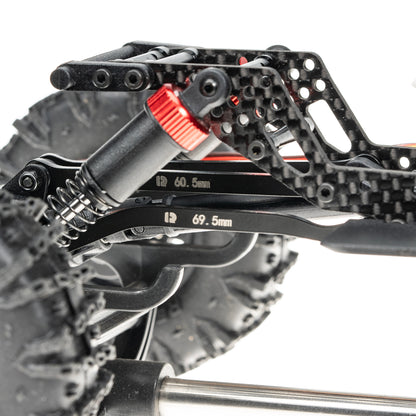 RampCrab High Clearance Chassis Links for 1:18 RC Crawler Redcat Ascent-18 APEX Upgrade, Stainless Steel Links Set，