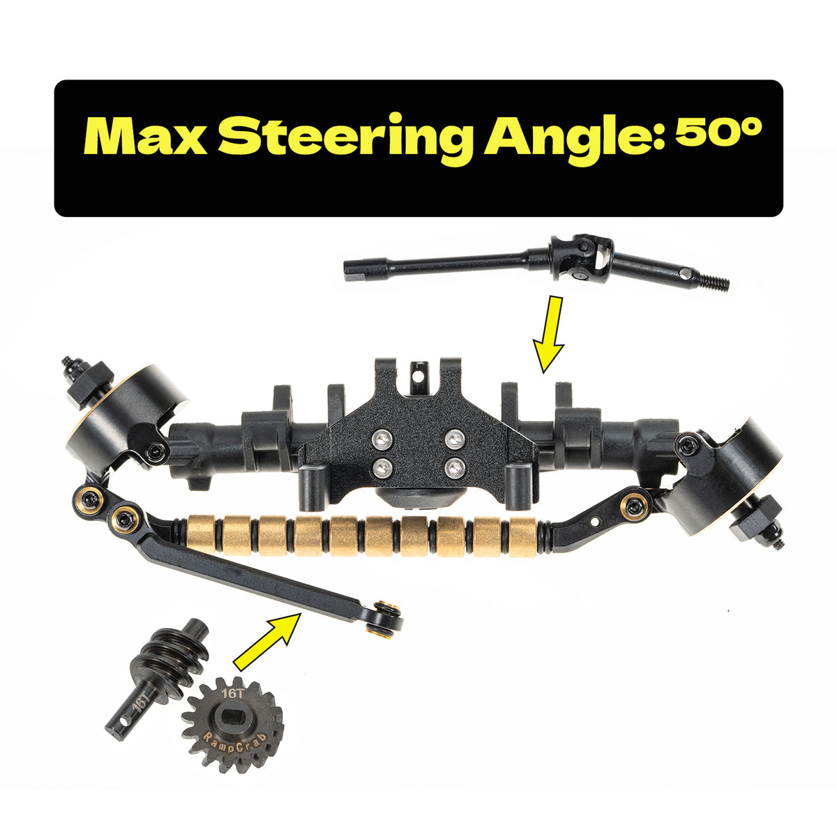 +8mm Axles with Joint Shafts,Brass Knuckles for 1/24 SCX24 Upgrade