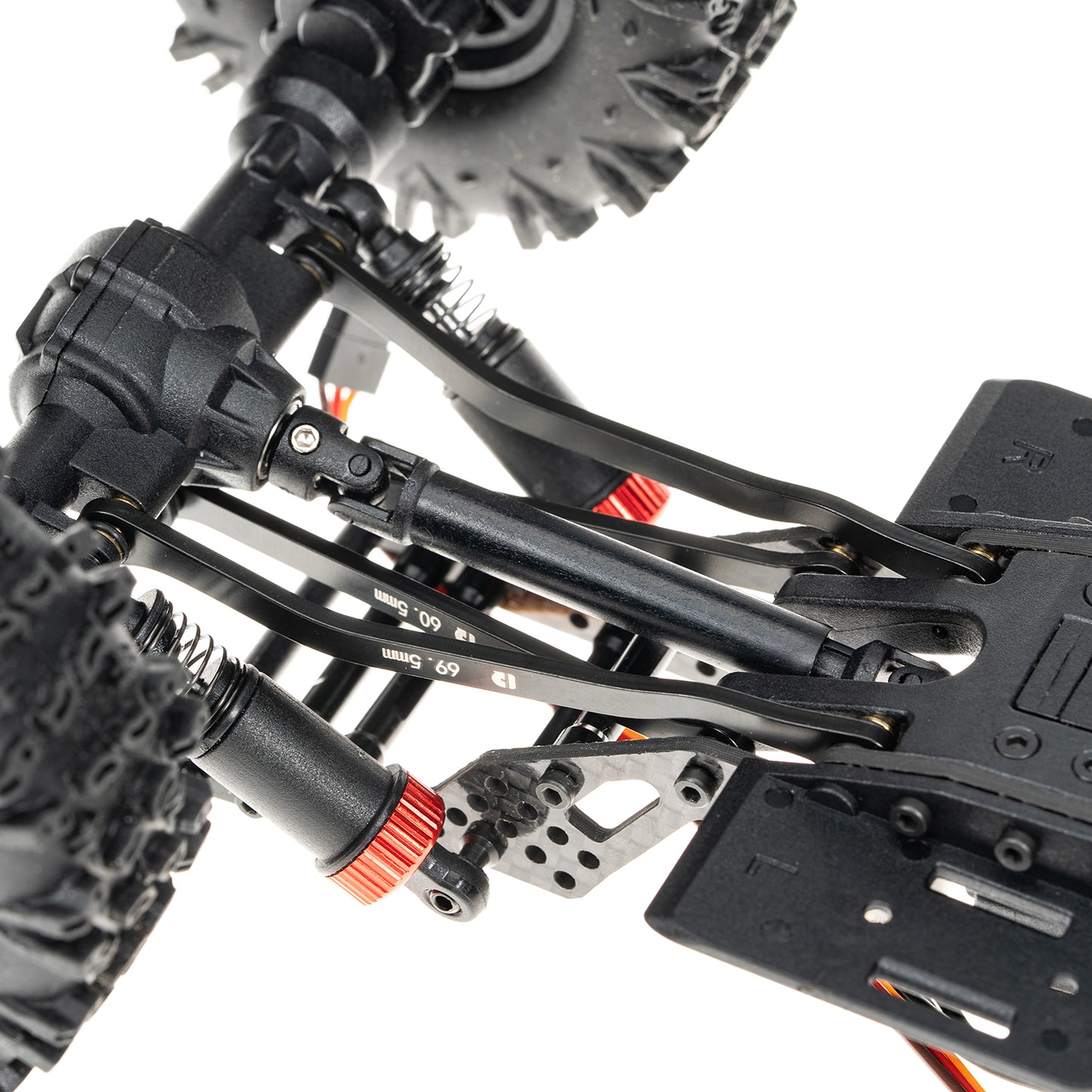 RampCrab High Clearance Chassis Links for 1:18 RC Crawler Redcat Ascent-18 APEX Upgrade, Stainless Steel Links Set，