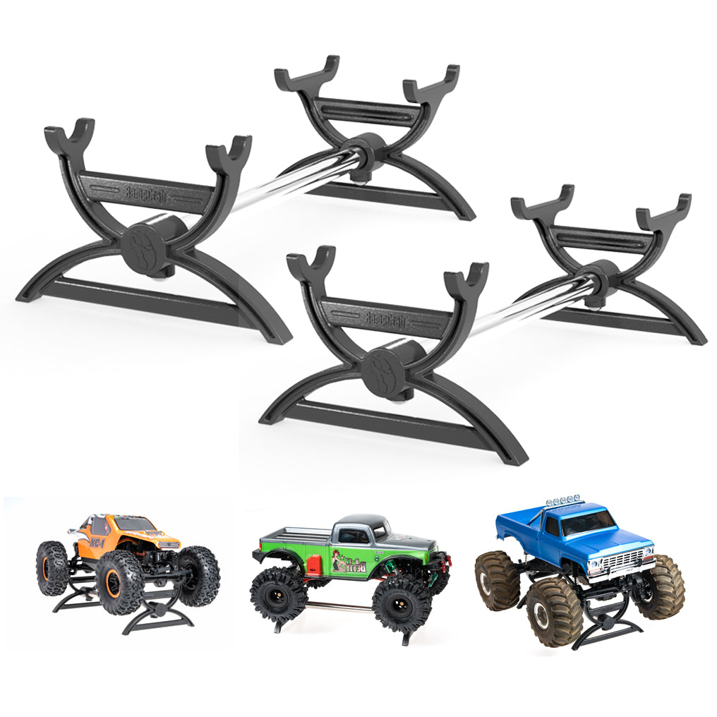 RampCrab RC Car Stand for AX24, SCX24 Crawler, 1/24 RC car Display Stand for FCX24, FCX24M, CR18P, Axial SCX24 C10 Deadbolt JLU B-17 Gladiator Upgrades Accessories