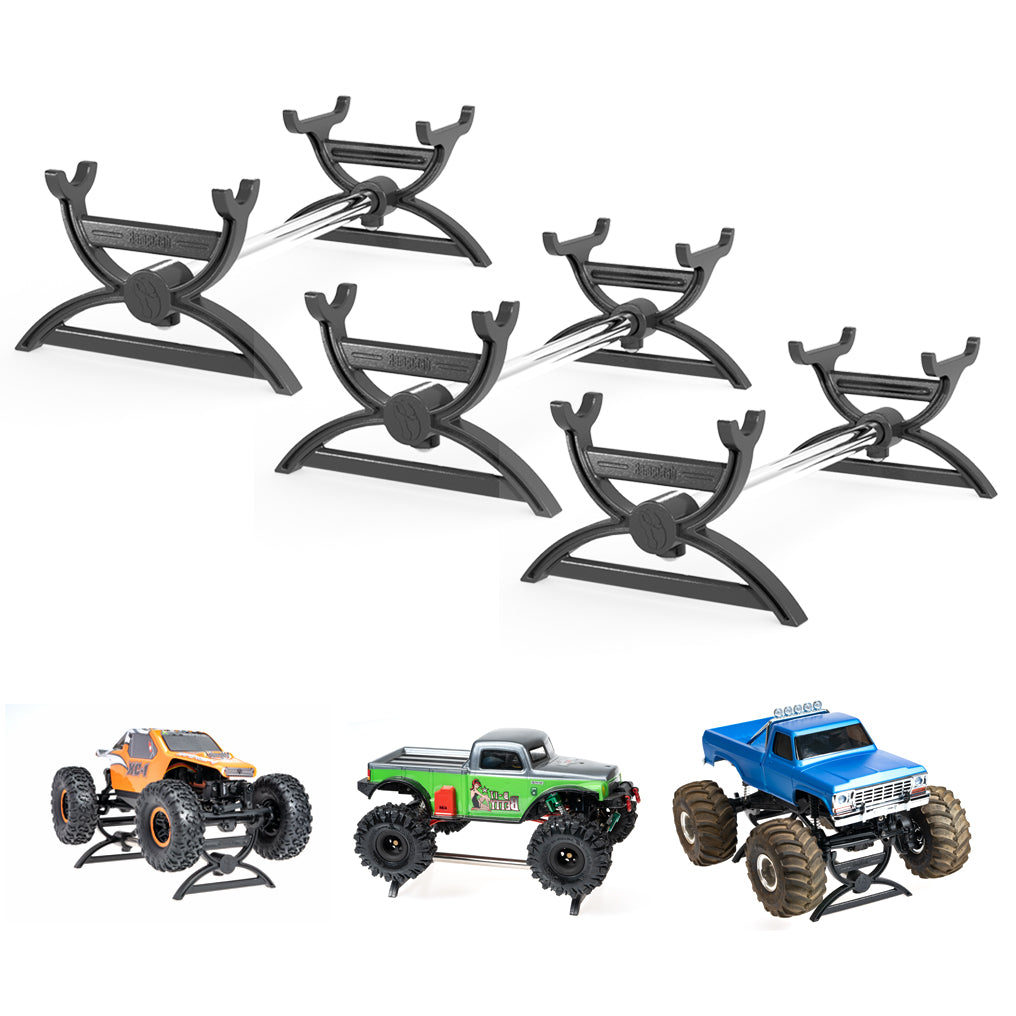 RampCrab RC Car Stand for AX24, SCX24 Crawler, 1/24 RC car Display Stand for FCX24, FCX24M, CR18P, Axial SCX24 C10 Deadbolt JLU B-17 Gladiator Upgrades Accessories