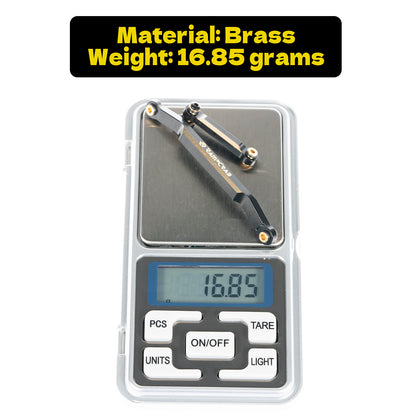 RampCrab Brass Steering Links for FCX24, Steering Rod Tie Linkages Set for FMS FCX24, Fit for 1/24 RC Crawler Car FCX24 Power Wagon Butcher, Max Smasher Big Foot Monster Truck, K5 Blazer, Black