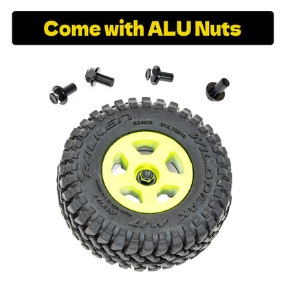 RampCrab Hex Wheel hubs Extension kit +5mm for SCX24 AX24, Brass Extended Hex Hub Wheel Spacers, Upgrades Parts for SCX24 Bronco Deadbolt JLU C10 AX24, 1/24 RC Crawler Car Upgrades Accessories .