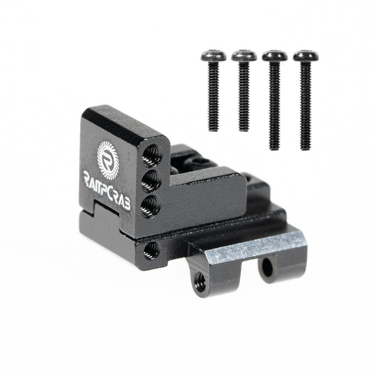 RampCrab Rear Axle Truss Upper Links Mount for SCX24 AX24 RC car, Multi-Position Adjustment, Aluminum Upgrades Part for Axial SCX24 C10 Gladiator Bronco, 1/24 Crawler Car Upgrade Accessories, Black