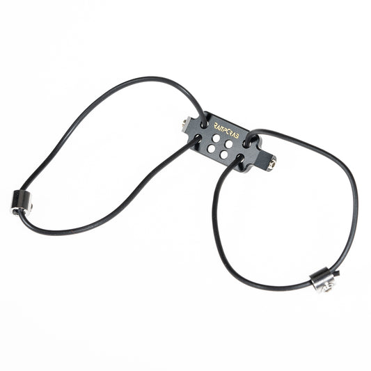 RampCrab Limit Strap mounts for SCX24 AX24 FCX24, Mounted on The Servo(Servo Width Should be Less Than 24 mm) Brass Black Coating, 5 Grams, Come with Rubber Band